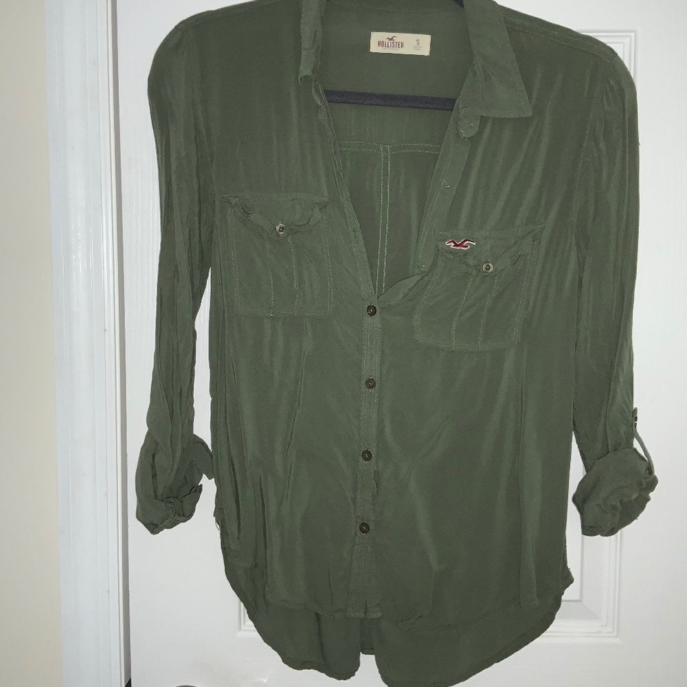 Small Dark Green HOLLISTER Blouse